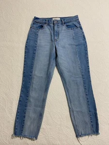 Abercrombie & Fitch Damen Größe 8 W29 blau 99 % Baumwolle Hi Rise Mom Jeans #2411 - Bild 1 von 9