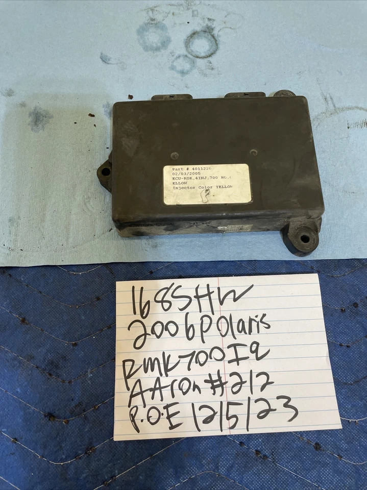 2006 Polaris RMK 700 computer ECU 4011220 Yellow Injectors 168 - Image 1 of 4