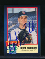 1995 Team Set #34 Brent Knackert Binghamton Mets signed auto autograph very rare