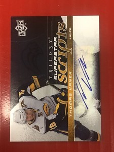 2008-09 Upper Deck Trilogy Superstar Scripts Thomas Vanek Auto #SS-VA