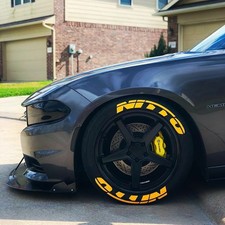 Tire Lettering Nitto stickers Yellow -1.25 inch'-15''16''17''18''19'20 (8 KİT)