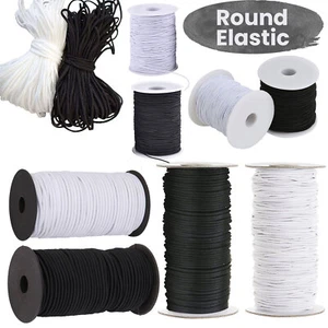 Weiß & Schwarz 2,5mm/3mm Elastisch Auffädeln Kordel Zum Nähen Basteln & Schmuck Herstellung - Bild 1 von 22