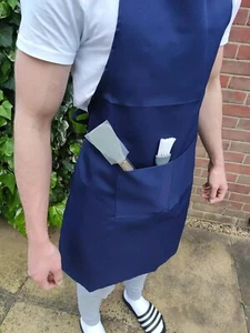 BBQ Cooking Kitchen Apron Unisex Waterproof Catering Canteen UK Blue Black Brown - Picture 1 of 13