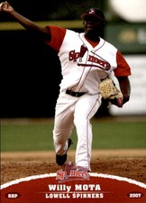 2007 Lowell Spinners Grandstand #27 Willy Mota Dominican Republic Baseball Card