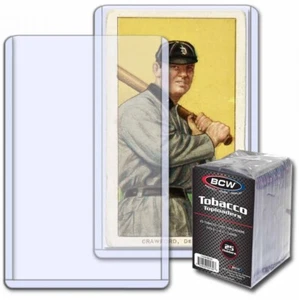 25 *TOBACCO SIZE* BCW 59pt Card Toploaders Topload Holder Toploader 74mm x 43mm - Picture 1 of 4