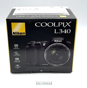 Nikon Coolpix L340 Black Digital Camera 20.2MP Nikkor f/3.1-5.9 JP - Brand New - Picture 1 of 4