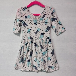 Dotdotsmile Dress Size 2T Blue Cactus Print New With Tags - Picture 1 of 7