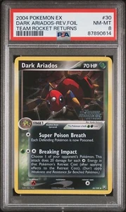 Pokemon 2004 PSA 8 NM-MINT Dark Ariados Team Rocket Returns REVERSE 30 - Picture 1 of 2