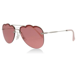 Gafas de sol geométricas para mujer MIU MIU MU56US 1BC177 con lente espejada rosa - Imagen 1 de 4