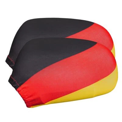 MARKENLOS 2x Außen Spiegelfahne Auto Spiegel Fahne Deutschland EM WM Flagge Überzieher