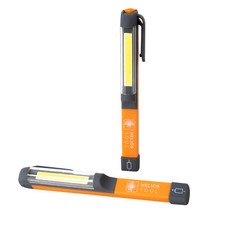 Helios LED Portable Handheld Inspection Flash Light Batteries Included (2 Pack)