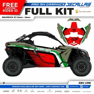CAN AM MAVERICK X3 MAX SUPER DURABLE UTV Stickers Kit Graphics Decals Decallab - Picture 1 of 6