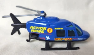 Hot Wheels 1989 Action News Helicopter Blue Heli Cam Collect - Picture 1 of 6