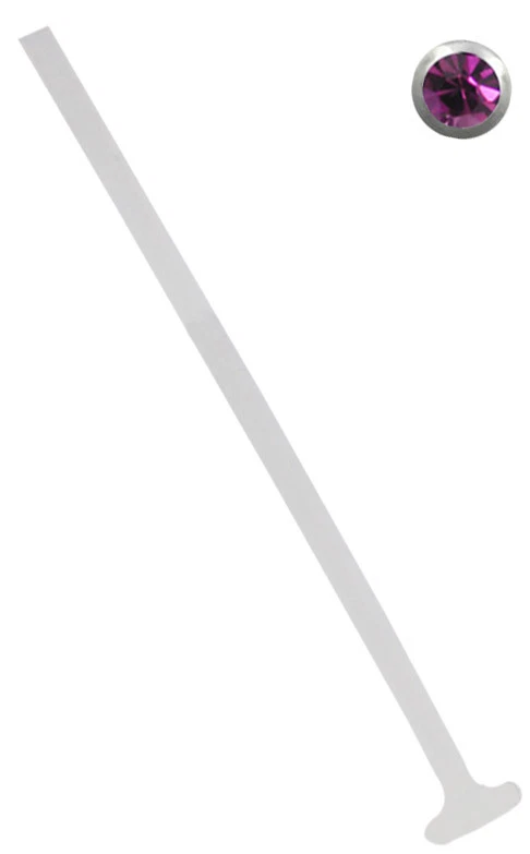 Piercing per Labbra Gioiello Teflon Labret Bianco IN 1,2mm Accorciabile Con - Immagine 1 di 1