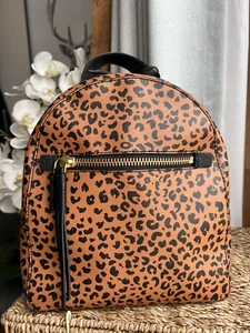 Fossil Megan Backpack Faux vegan Leather Animal Print VGC - Picture 1 of 11