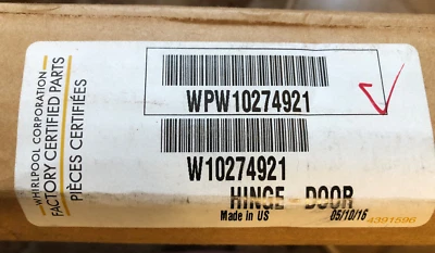 Whirlpool (FSP) # W10274921 Dishwasher Door Hinge - Image 1 of 3