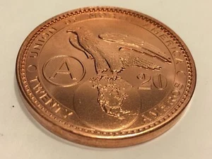 2008-D - 20 AMEROS Concept Of Daniel Carr Pattern, Copper - Satin Finish - Picture 1 of 4