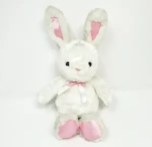 JUST ONE YEAR CARTER'S WHITE PINK BUNNY RABBIT STUFFED ANIMAL PLUSH TOY # 99390 - Picture 1 of 5