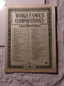 World Famous Compositions for Pianoforte, 1925 Bridal March by Lohengrin Antique - Picture 1 of 8