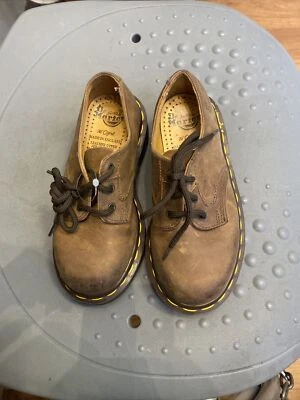 Zapato Dr Martens Original AirWair Cuero Marrón 8168 - Unisex Talla 11 Niños Foto 1 de 4