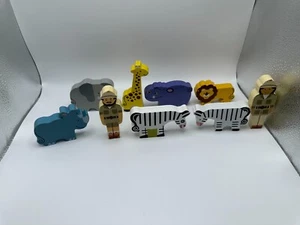 Rompecabezas grueso de madera Melissa & Doug Safari (9 piezas) - Rompecabezas de madera para niños pequeños - Imagen 1 de 24