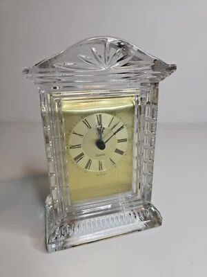 Reloj de escritorio vintage Hechinger Alemania Occidental cristal plomo funciona **Ver fotos Foto 1 de 4