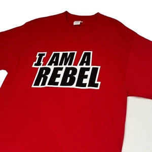 UNLV I'm A Rebel Mens Red Short Sleeve Cotton T-shirt Size Large - Picture 1 of 9