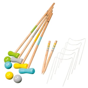 Krocket Spiel für 4 Spieler Kinder Croquet Gartenspiel Krocketspiel 78cm Crocket - Bild 1 von 1