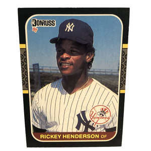 1987 Donruss 228 Rickey Henderson Vintage MLB Baseball Card Yankees Excellent