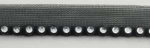 Acrylic Rhinestone Piping Trimming w/ Black Apron - 18 Continuous Yards - Picture 1 of 3