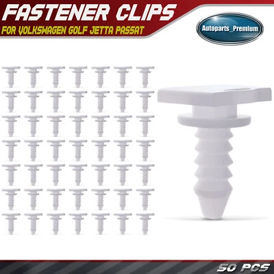 50Pcs 6 mm Nylon Door Moulding Clips Retainer for Volkswagen Golf Jetta Passat Foto 1 de 4