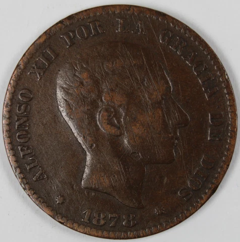 1878 (SPAIN-PUERTO RICO) DIEZ CENTIMOS (10 CENTIMOS) -COLONIES Cover