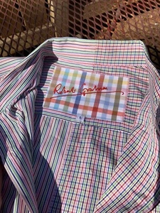 Robert Graham Unique Long Sleeve Button Contrasting Cuff Shirt Sz Large Pastel  - Picture 1 of 8