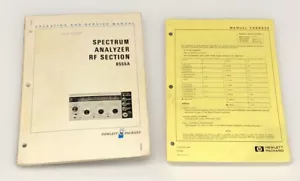 HP Spectrum Analyzer RF Section 8555A Operating Service Manuals Schematics 1974 - Picture 1 of 13