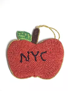 SUDHA PENNATHUR NYC Beaded Apple Ornament Saks Fifth Avenue Bergdorf Goodman - Bild 1 von 9