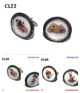 steampunk cufflinks Magic Roundabout Zebedee Dougall Florence Ermintrude #CL - Picture 1 of 16