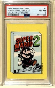 1989 Topps Nintendo Super Mario Bros. 2 PSA 8 #1 B
