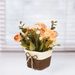 Artificial Potted Plant Desktop Potted Plant Artificial Rose Ornament for - Picture 1 of 12