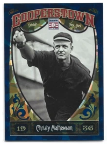 Christy Mathewson-Nueva York- 2013 Panini Cooperstown cristal azul #4 (110/499) - Imagen 1 de 2