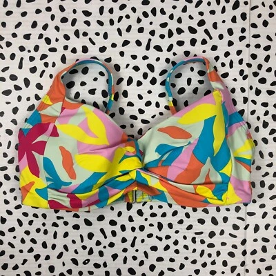 Bikini Lands End amarillo floral natación con aros torcido parte superior de natación Reg. 4 522836 Foto 1 de 4