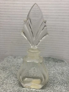 Irice Glass Perfume Bottle Decanter w/ Ornate Stopper Vintage - Picture 1 of 4
