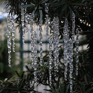 25 pcs icicles Ornament Set - ToBeIT Christmas Decoration Acrylic Clear...  - Picture 1 of 5