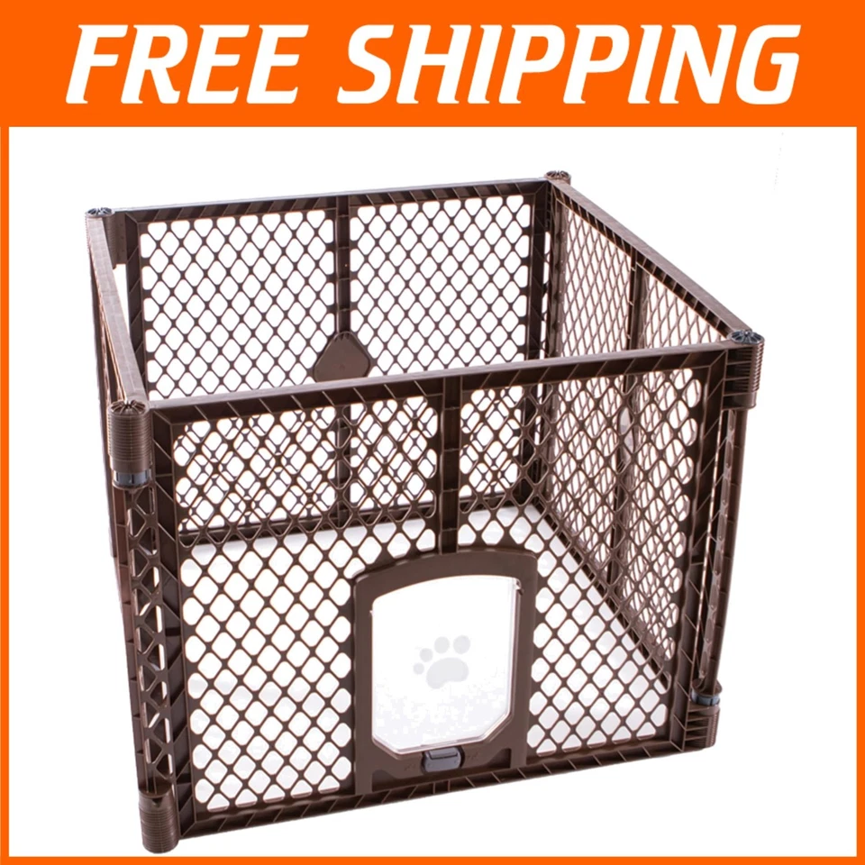 Parque infantil portátil para perros interior/exterior con puerta bloqueable para mascotas Foto 1 de 4