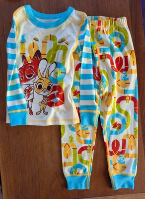 Juego de 2 pijamas Disneyland Zootopia talla 3 niño pequeño nuevo con etiquetas Foto 1 de 4