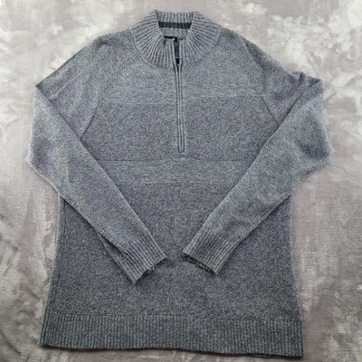 Smartwool Sweater Mens Large Gray Half Zip Merino Wool Blend Knit Pullover - Image 1 of 4