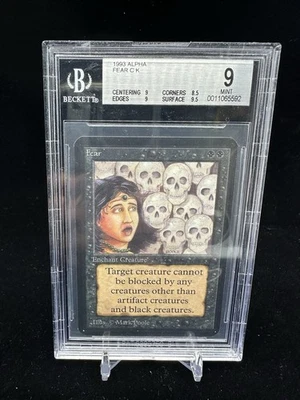 1993 MTG Magic The Gathering LEA Alpha Vintage Fear BGS 9 Mint - Image 1 of 2