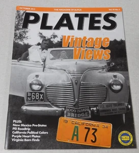 ALPCA PLATES magazine October 2013 Vintage photographs of license plates - Picture 1 of 1