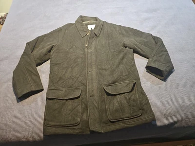 LL Bean Jacket Coat Mens Sm  Wool Black  Zip  Button Down Thinsulate Lined Heavy - Image 1 of 4