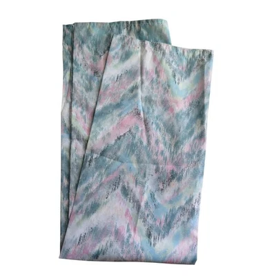 Vintage Pastel Abstract Fabric Shower Curtain 70s/80s Chevron Design Polyester - Image 1 of 4