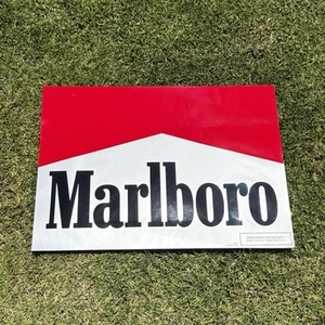 Vintage Marlboro Fenster Tür Werbung 90’s Decal Sticker Schild 22”x16” Neu aus altem Lagerbestand - Bild 1 von 10